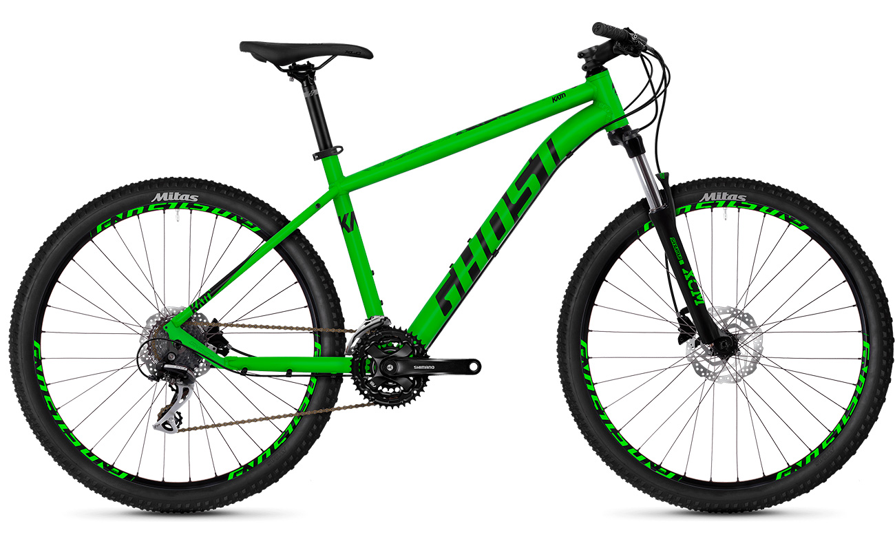 Фотография Велосипед Ghost Kato 3.7 27.5" (2020) 2020 Зелено-черный